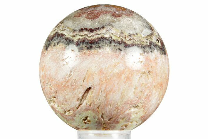 Polished Colorful Wild Fire Opal Sphere - Utah #371139